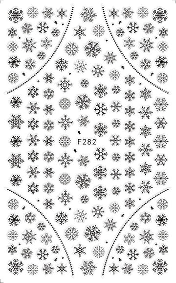 Köröm matrica Nail Art - Dark Snowflakes (136)