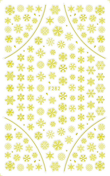 Köröm matrica Nail Art - Gold Snowflakes (137)