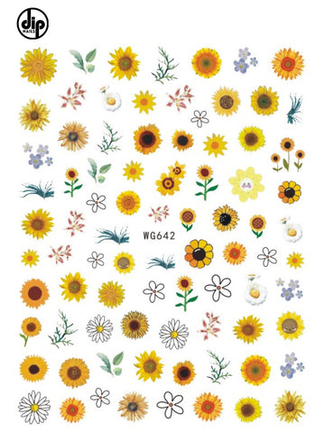 Köröm matrica Nail Art – A nyár virágai (112)