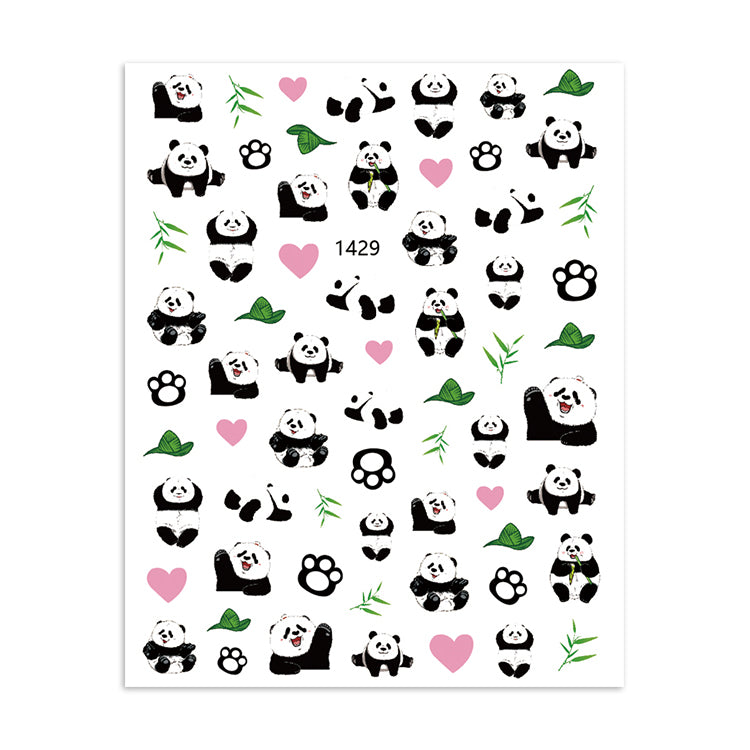 Köröm matrica Nail Art – Panda love (114)