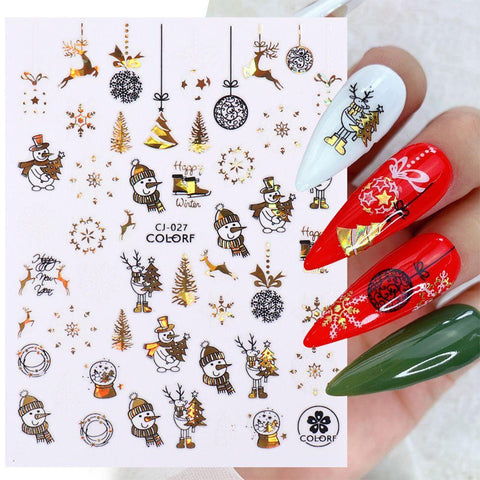 Köröm matrica Nail Art - Happy winter (155)