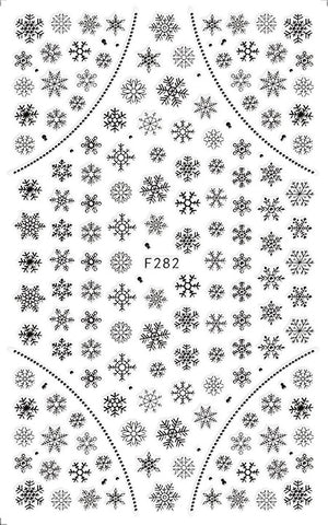 Köröm matrica Nail Art - Dark Snowflakes (136)