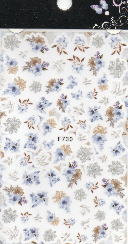 Köröm matrica Nail Art – Violet flowers (177)