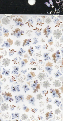 Köröm matrica Nail Art – Violet flowers (177)