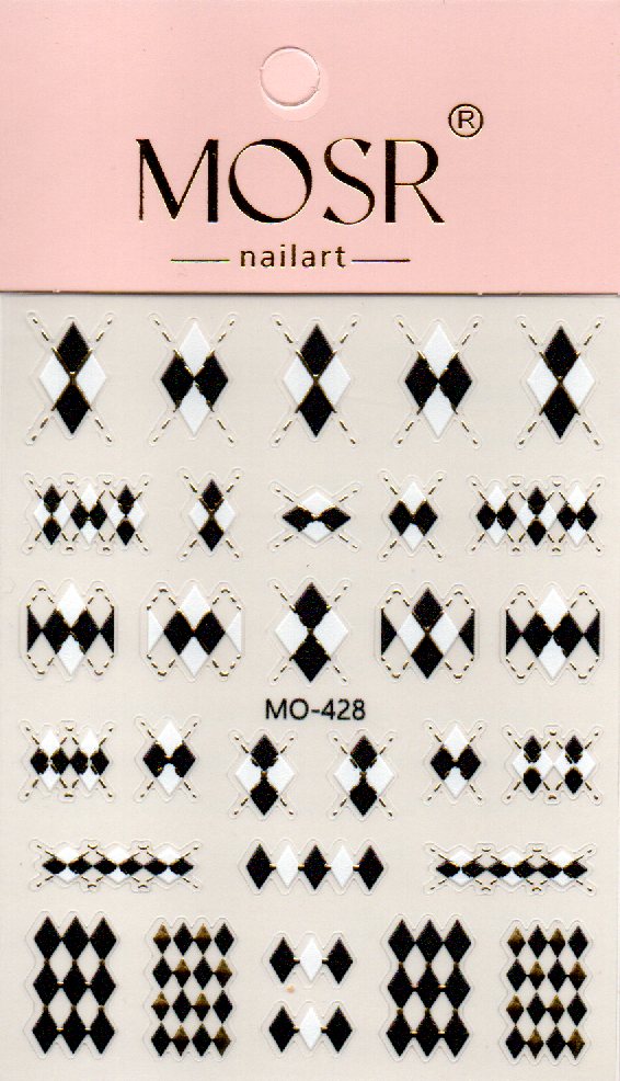 Köröm matrica Nail Art – Elegant Diamond Geometry (164)