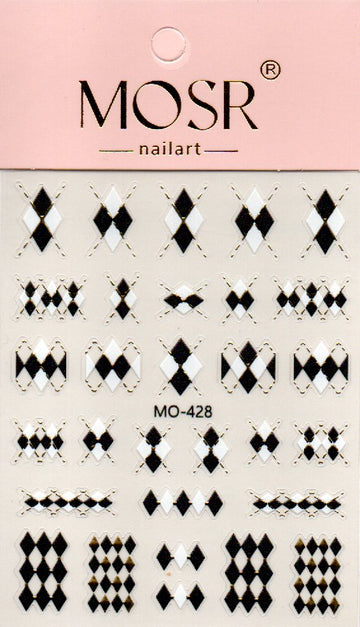 Köröm matrica Nail Art – Elegant Diamond Geometry (164)