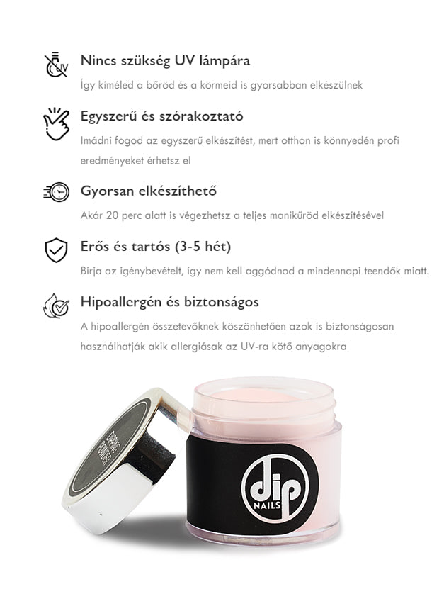 6 szabadon választható szín mártópor szett kiegészítőkkel