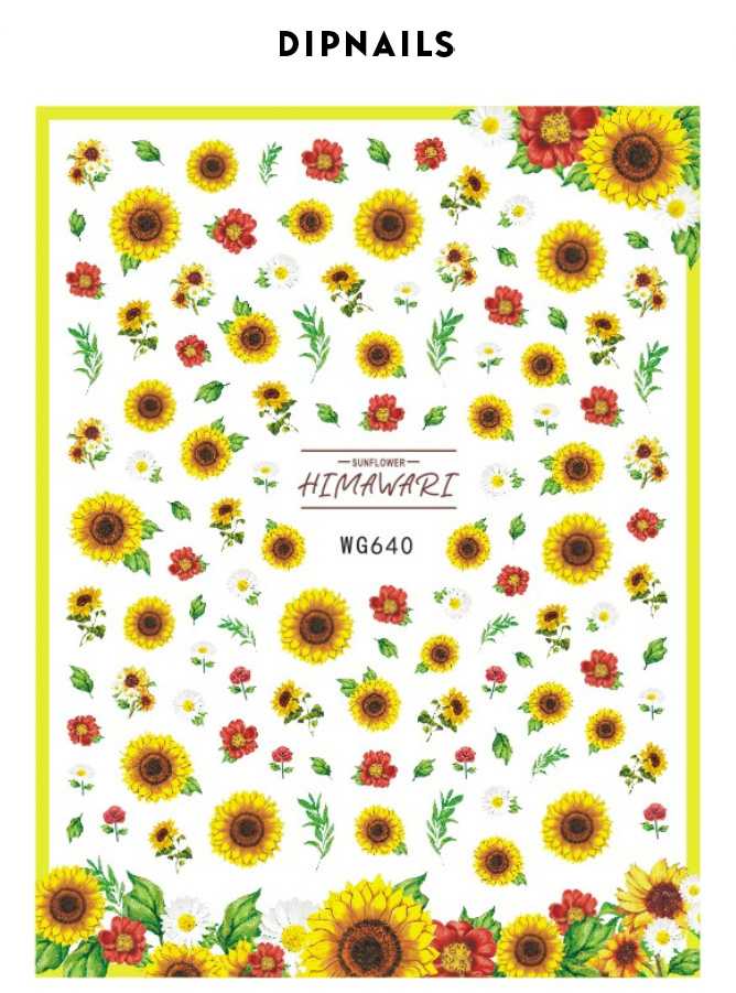 Köröm matrica Nail Art – Sunflowers (26)