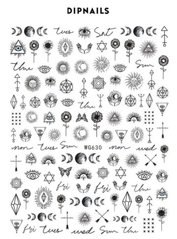 Köröm matrica Nail Art – Szimbólumok (24)