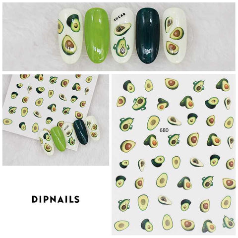 Köröm matrica Nail Art – Avokádó (62)