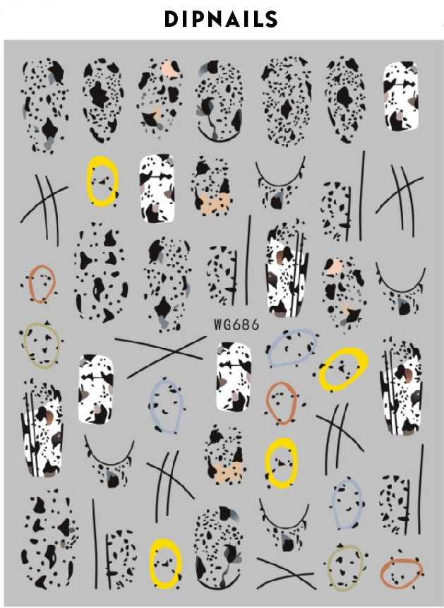 Köröm matrica Nail Art – Stripes and Dots (82)