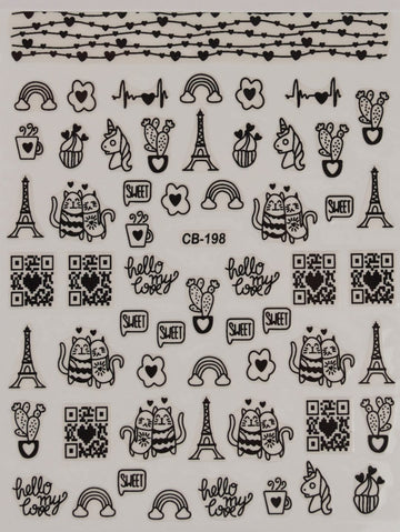 Köröm matrica Nail Art – Trip to Paris (53)