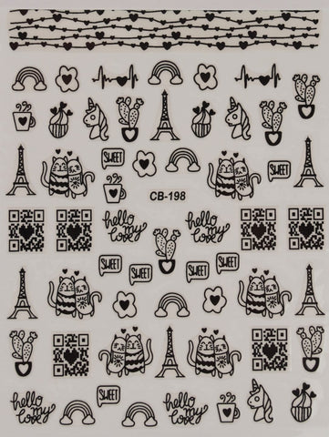 Köröm matrica Nail Art – Trip to Paris (53)